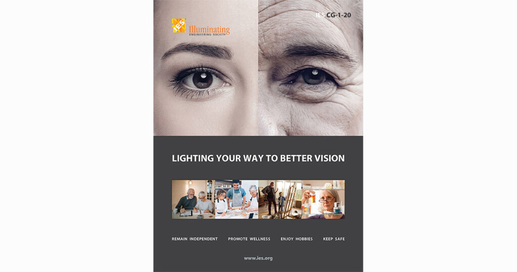 cover for Lighting your way for Better Vision. includes pictures of people using lighting for different tasks