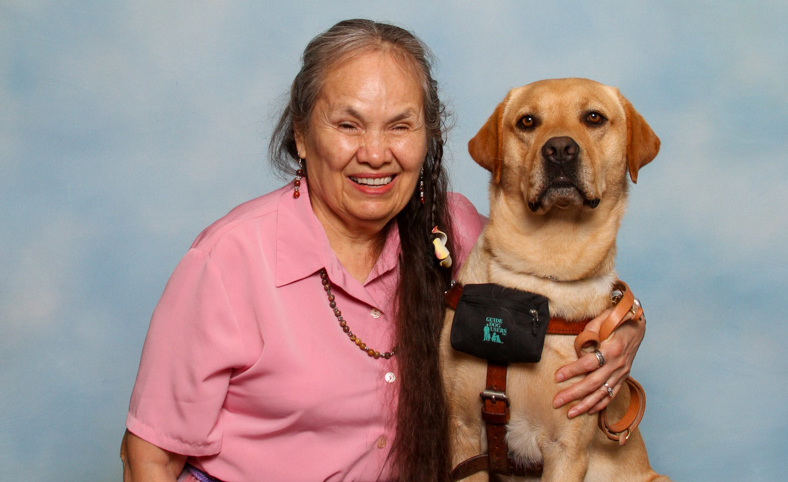 Deanna with her new guide dog