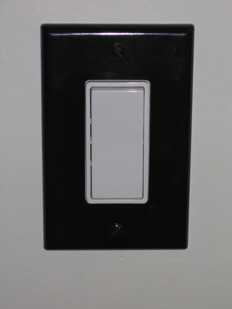 White Light Switch on Dark Cover